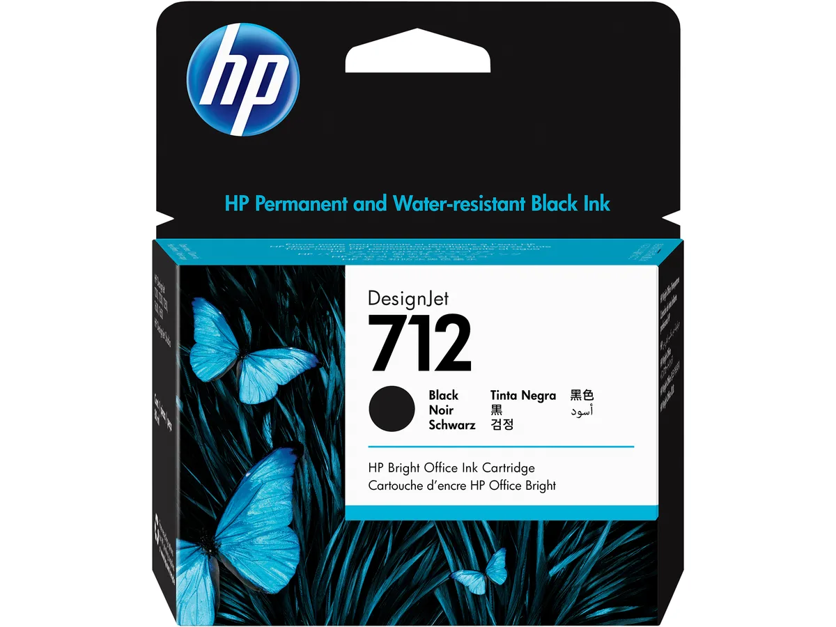 HP HP 3ED71A 712 80ml Black DesignJet Ink Cartridge — product photo