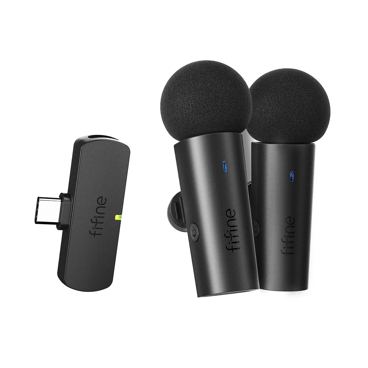FIFINE SMART2301M8 Wireless Lavalier System 2 Microphones USB-C — product photo