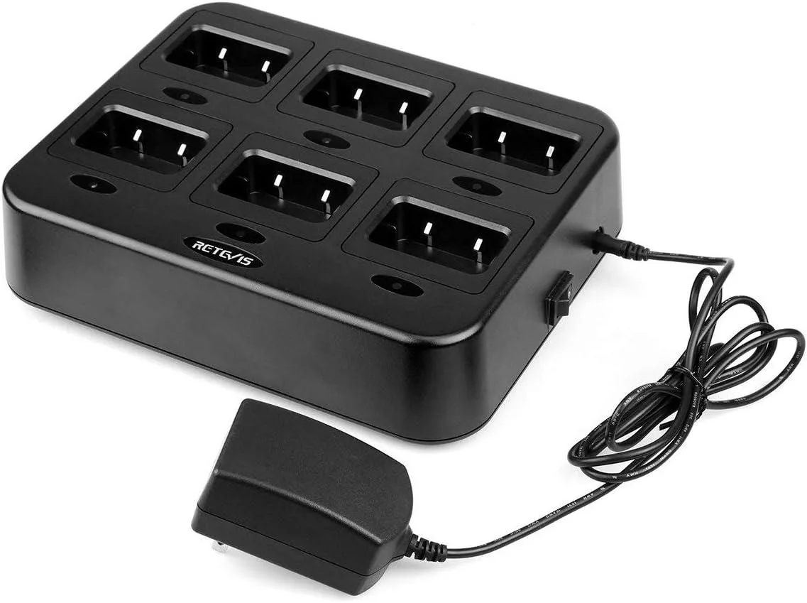 usbroway usbroway six-way rapid gang charger for RT21 RT21V RT28 RT53 H-777S two-way radio — product photo