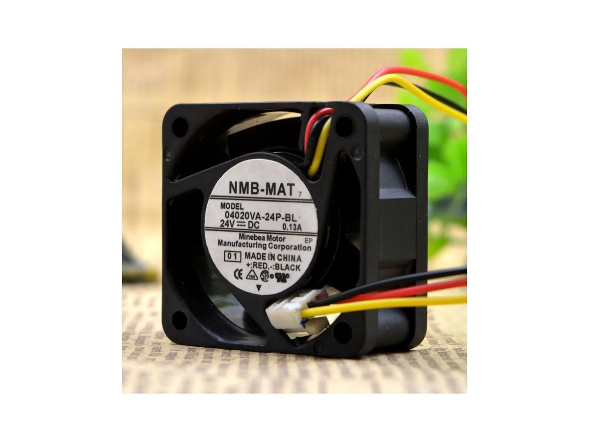 Small square 4020 case fan black frame 24V .13A