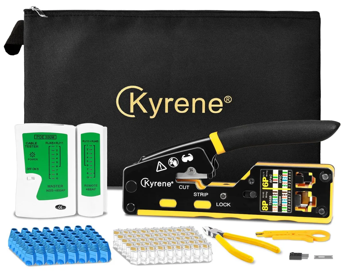  Zebra 6088 Kit Crimping Tool Kit with 50 RJ45 Pass Through Connectors — product photo