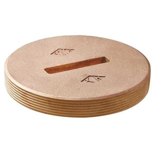 Jay R. Smith 4470 6 in round bronze floor cleanout with screw-in plug