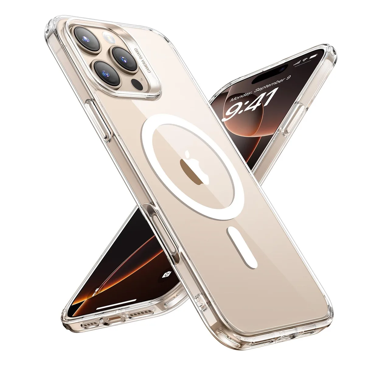  ESR iPhone 16 Pro Clear Hybrid Case (HaloLock) — product photo