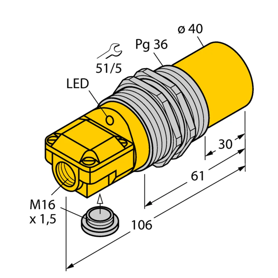 Turck Turck NI40-G47SR-VN4X2 15750 inductive sensor NPN electrician tool — product photo