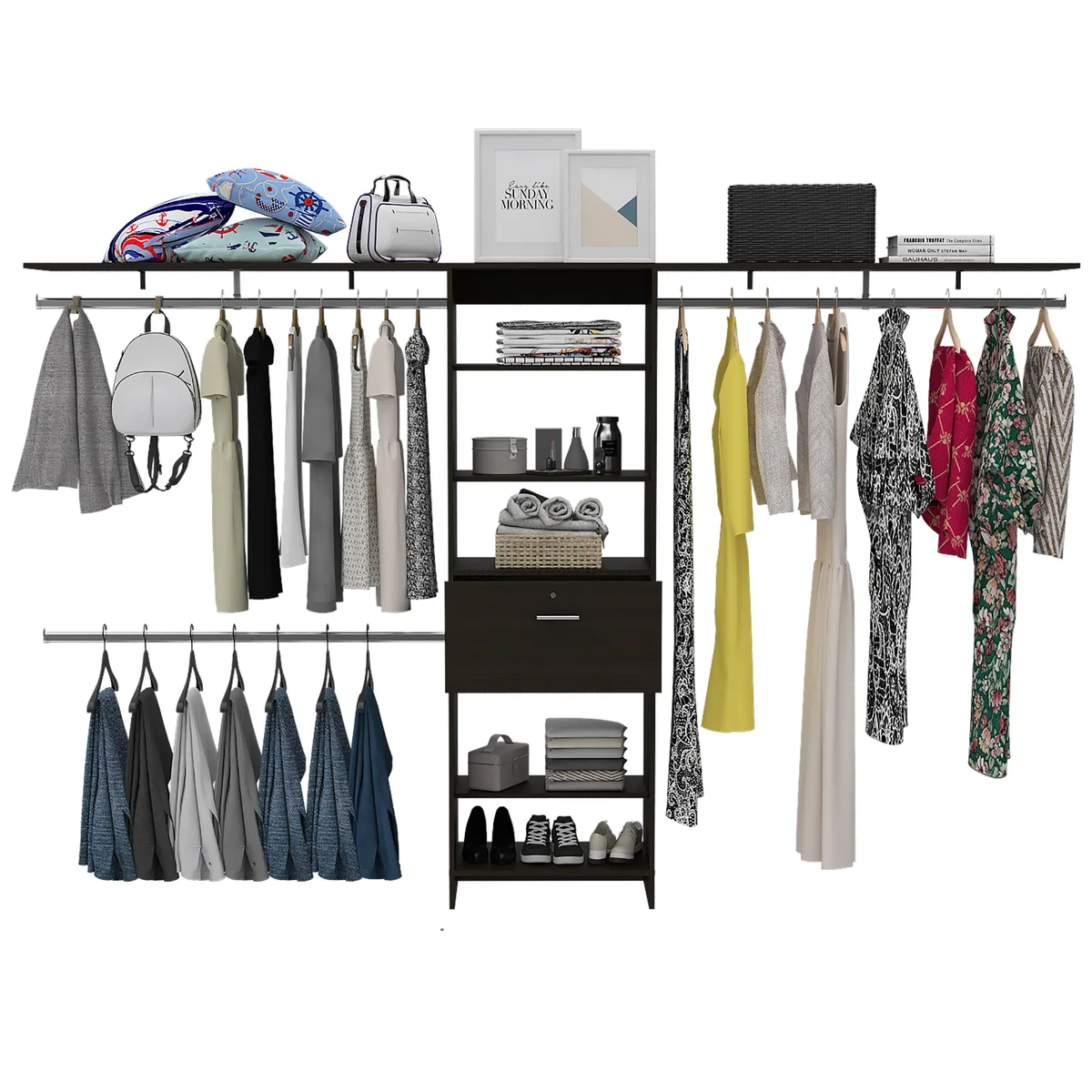 FM FURNITURE FM FURNITURE Broncos Closet Single Drawer 118W 73.8H — product photo