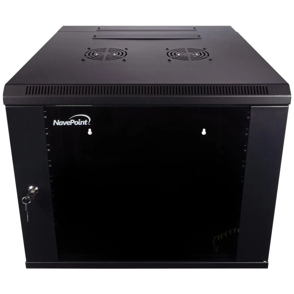 NavePoint NavePoint 9U Wall-Mount Server Rack 600mm Depth Hinged Back — product photo