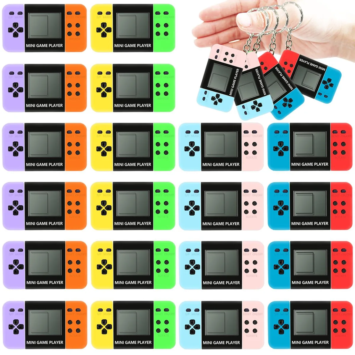  SSZS 24 Pcs Mini Video Game Keychain Party Favors — product photo