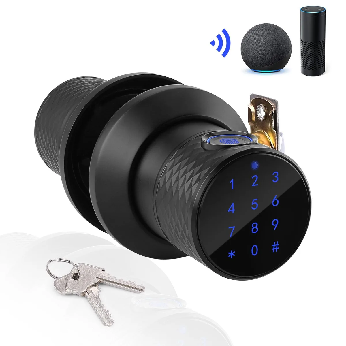 FITNATE FITNATE HS0335B Smart Door Lock Black 32-48mm — product photo