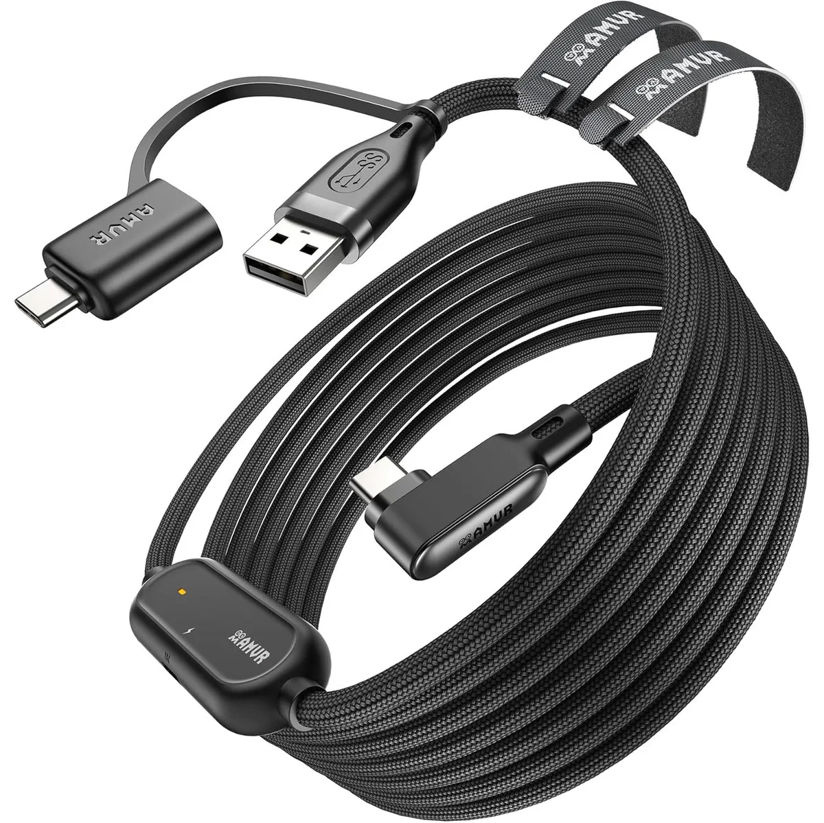 AUTYUE AUTYUE LC6 VR Link Cable 16FT 36W Charging USB 3.0 5Gbps Nylon Braided — product photo
