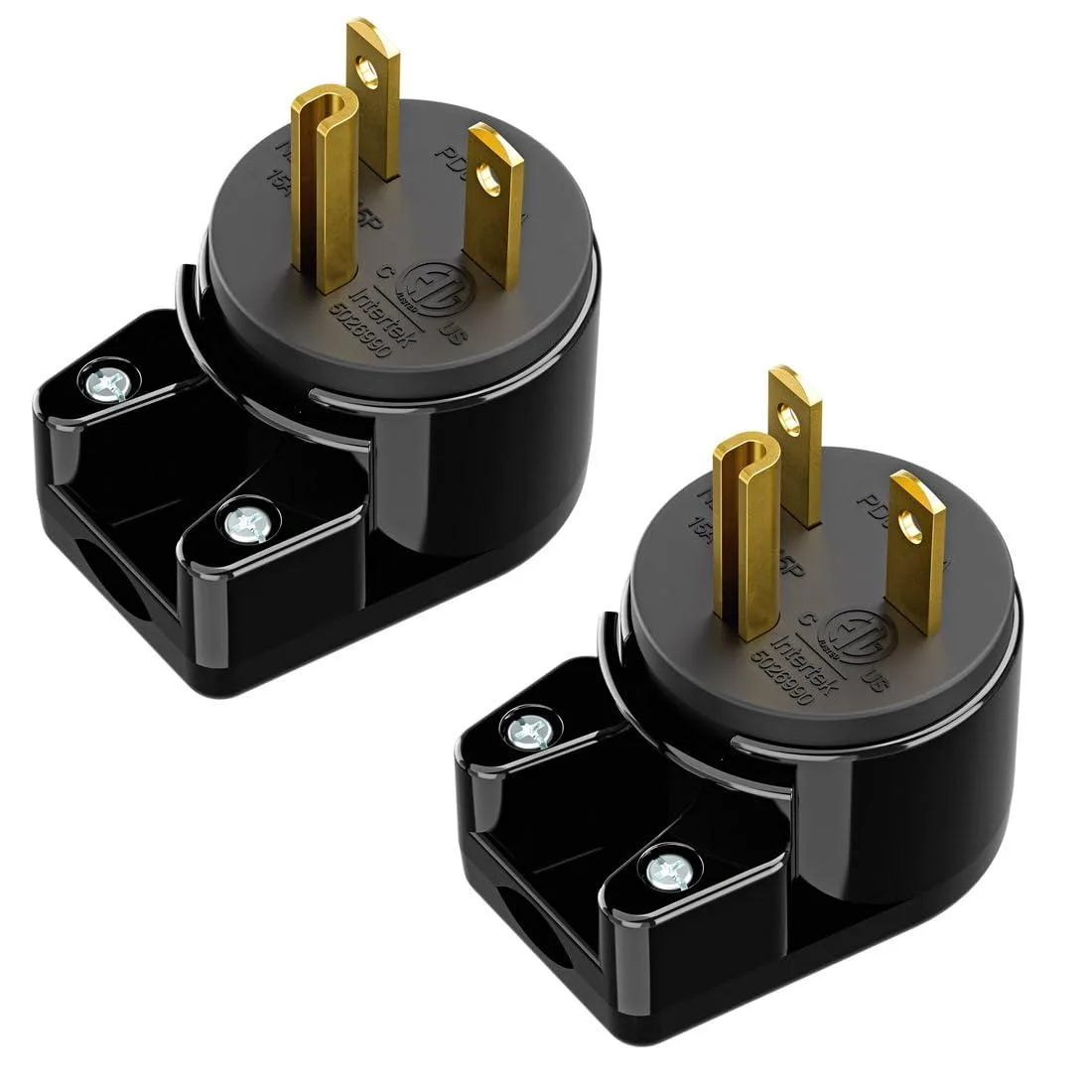 LORDWORLD LORDWORLD 2-Pack Nema 6-15P 15A 250V Right Angle Rotatable AC Plug — product photo
