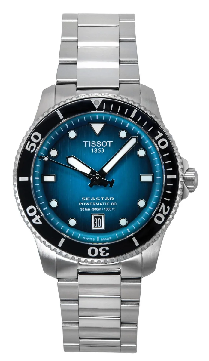 Tissot Tissot Seastar 1000 Powermatic 80 Turquoise Dial Automatic Diver's 300M Watch — product photo
