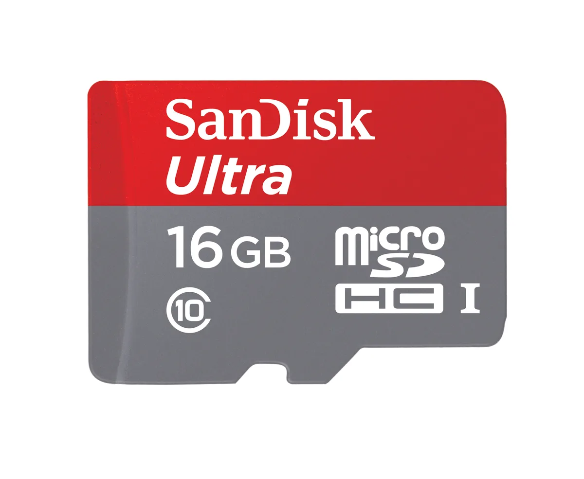 SanDisk SanDisk SDSQUNC-016G-AN6MA 16GB Class 10 microSDHC memory card — product photo