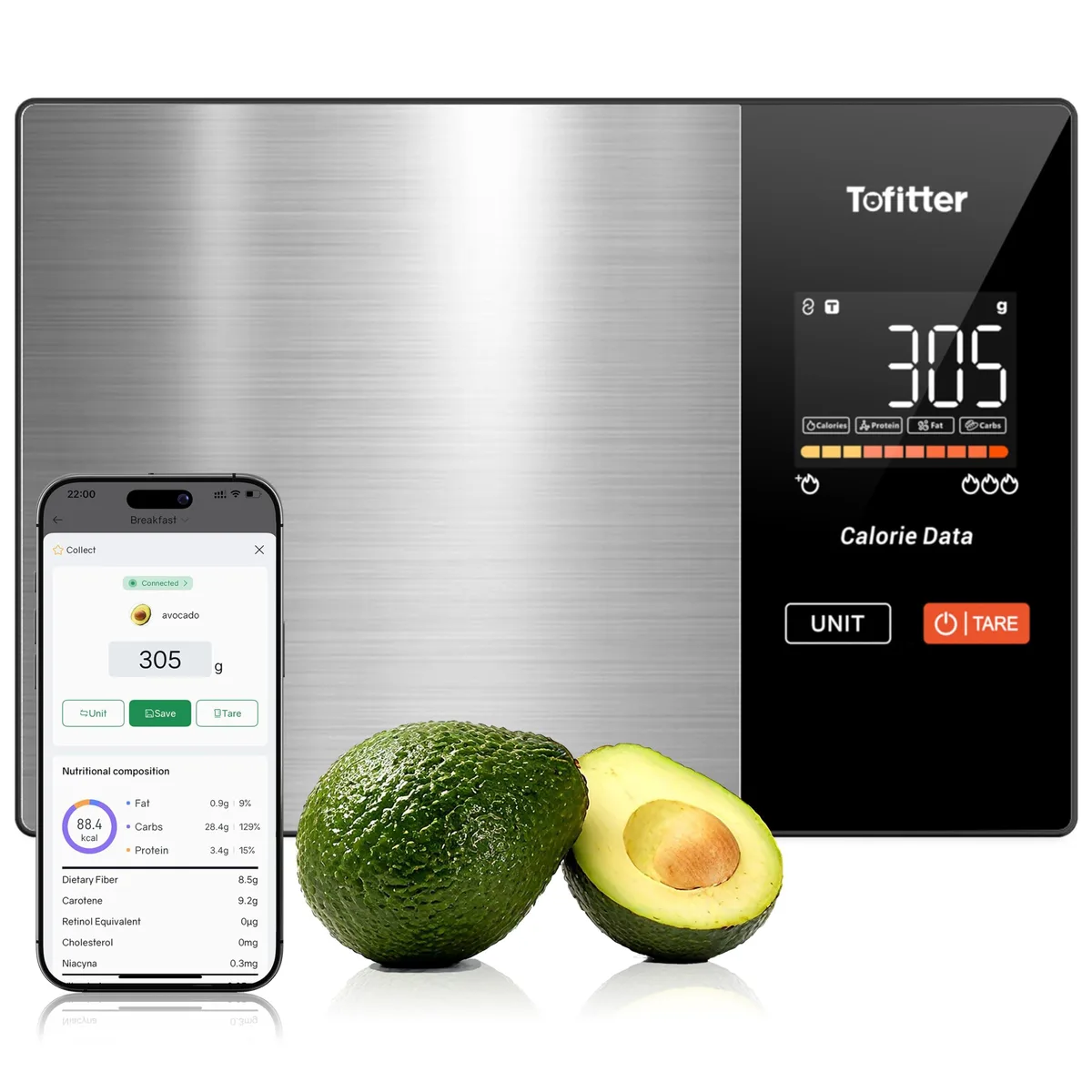  Nutrition Food Scale Bluetooth 23 Nutrients 5000g .1g Precision — product photo