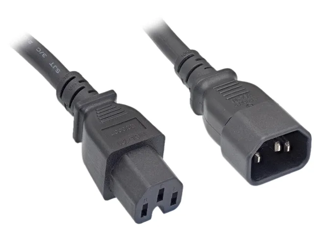 Nippon Labs Nippon Labs 30POW-10W1-C1514-15 computer power cord C15 to C14 14 AWG 15 ft black — product photo