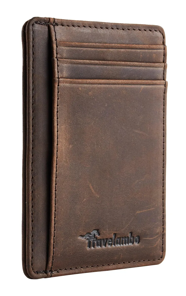  Viator Gear Tra424 wallet Small Black Stainless Steel .12 thick 3.1 x 4.4 x .12 6 card slots RFID 13.56 MHz — product photo