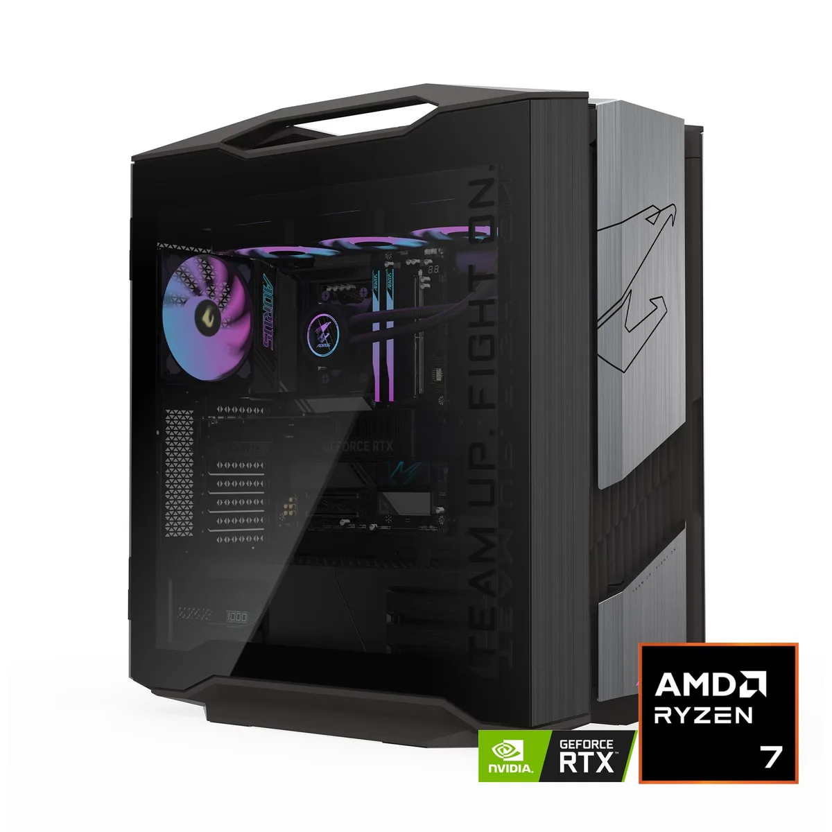 GIGABYTE GIGABYTE AS5A7N8-5001 AORUS SUPREME 5 gaming PC, Ryzen 7 9800X3D, RTX 5080, 64GB DDR5, 2TB Gen5 NVMe — product photo