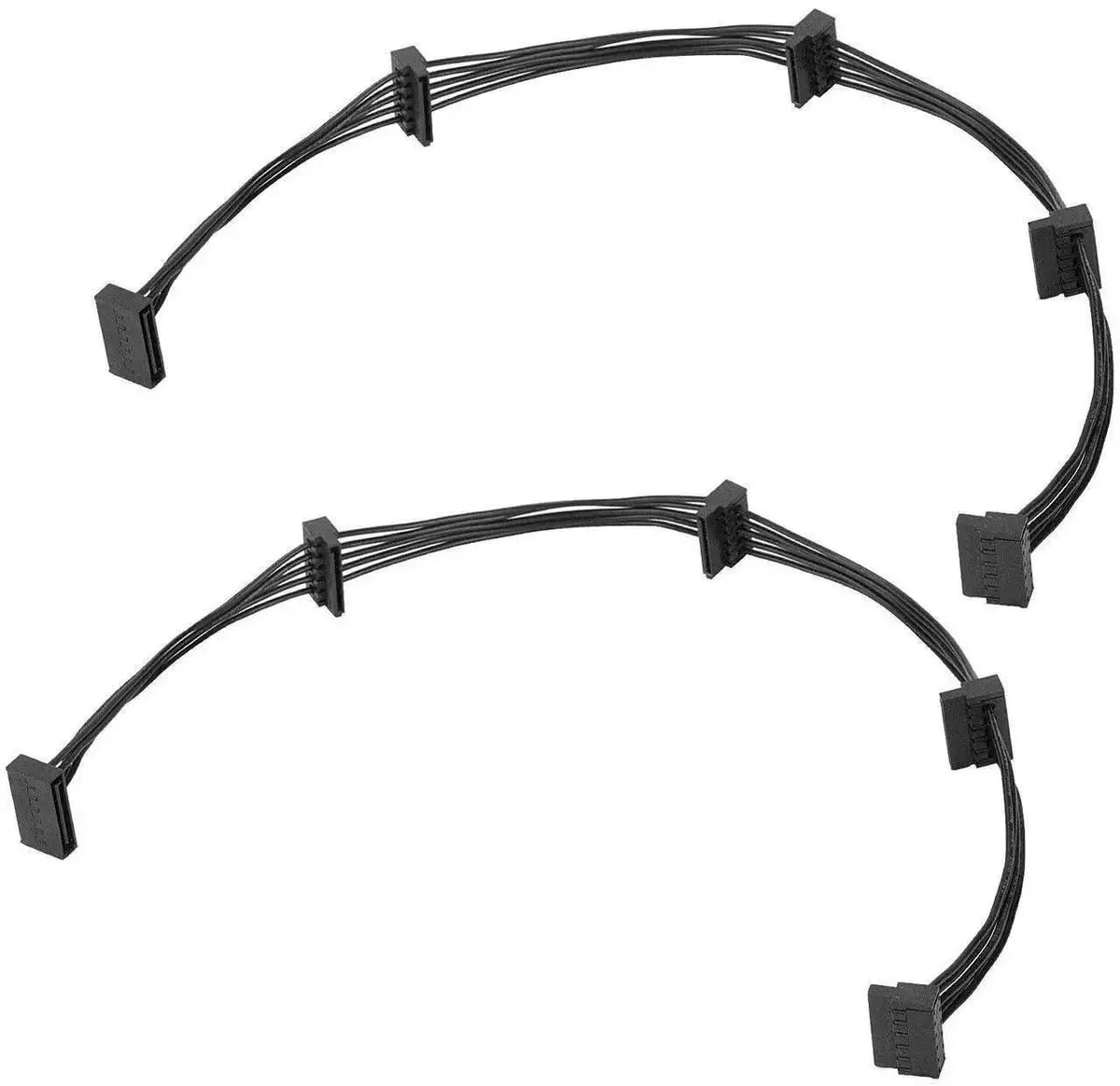 SMUGDESK SMUGDESK 15 Pin to 4 SATA Power Extension Cable 50cm 2 Pack — product photo