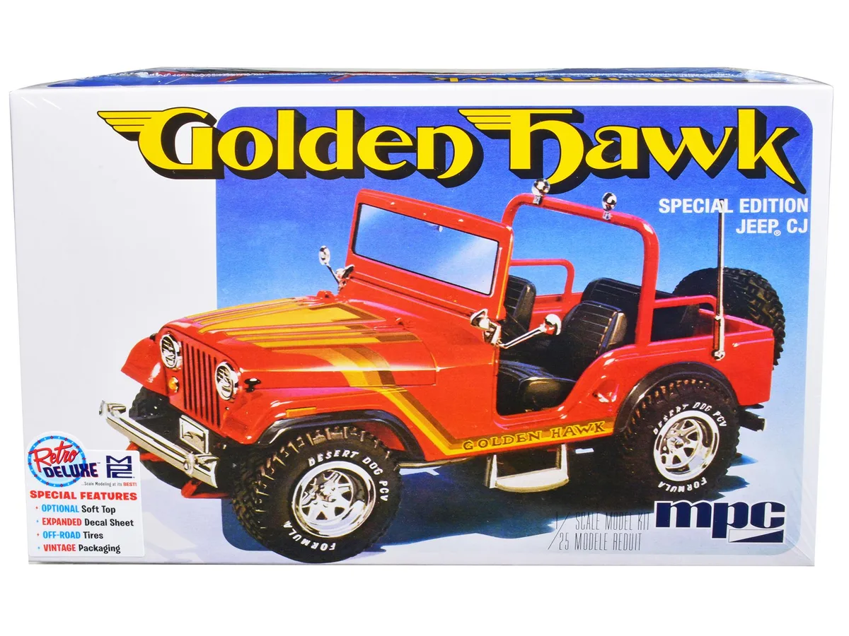 Mpc Mpc 1981 Jeep CJ5 Golden Hawk 1/25 Scale Model Kit hobby collectible — product photo