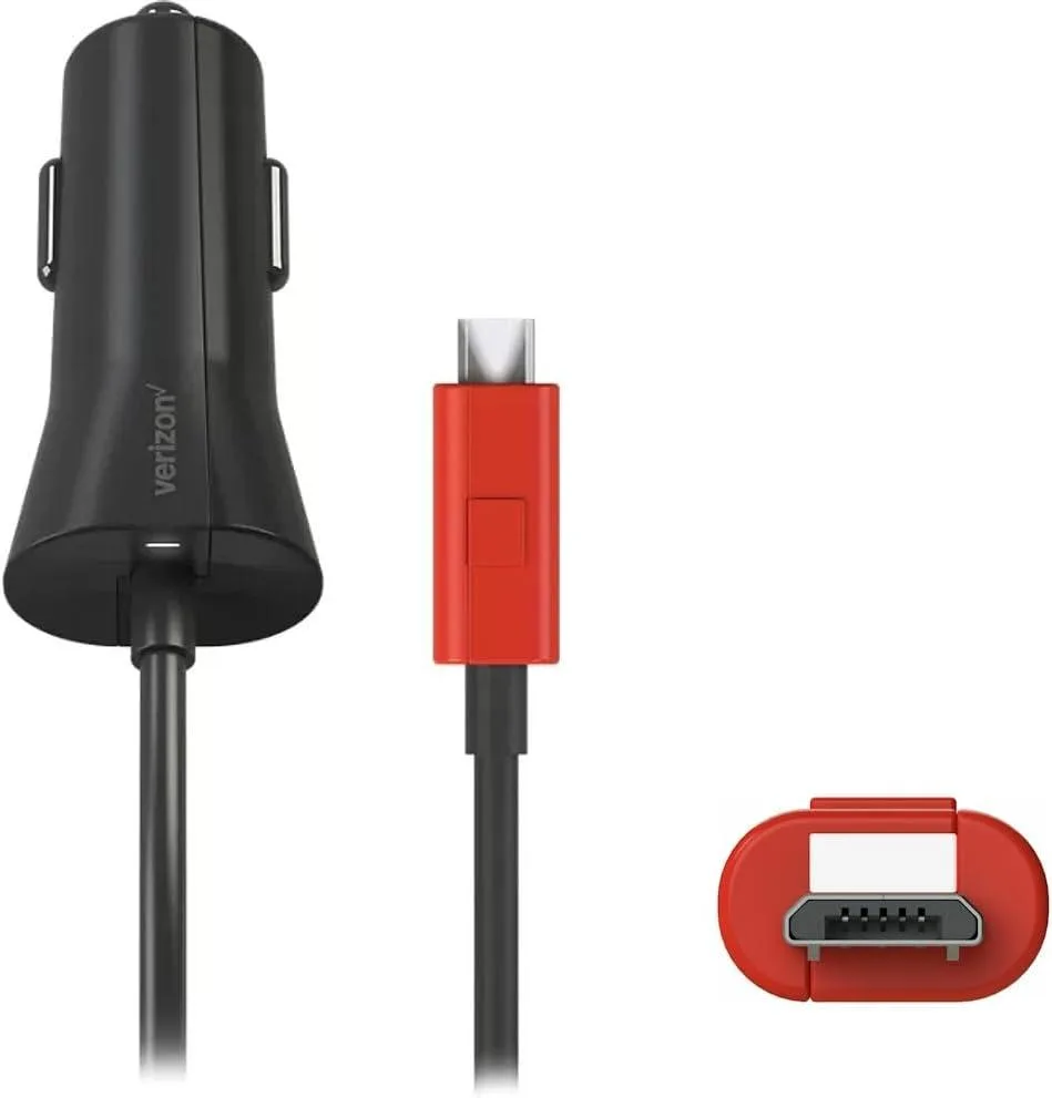 Leelbox Leelbox Micro USB Quick Charge Car Charger 24W 2.0m coiled cable — product photo