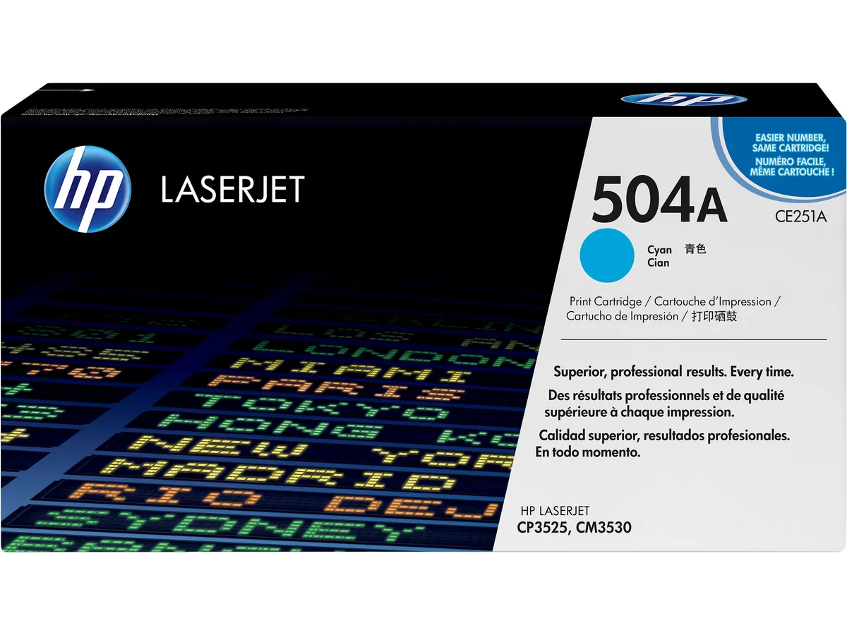 HP HP 504A (CE251A) Cyan Toner Cartridge, 7000 pages — product photo