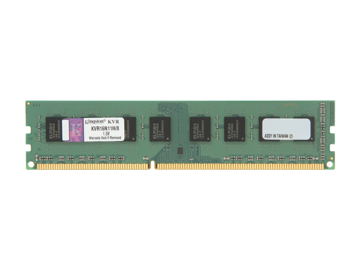 Kingston Technology Corp. Kingston Technology Corp. KVR16N11H/8 8GB DDR3 1600 desktop RAM — product photo