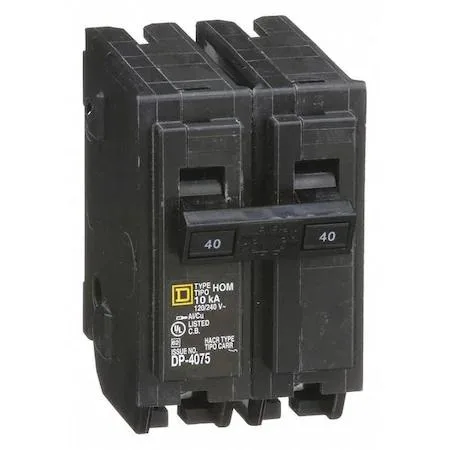 SQUARE D SQUARE D HOM240 40 A 2 Pole Plug In Circuit Breaker 120/240V AC — product photo
