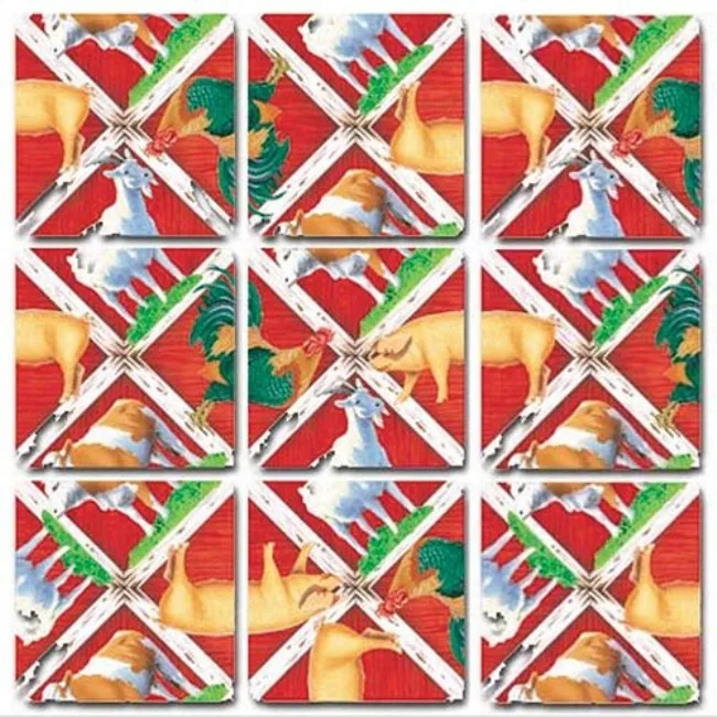 B.Dazzle B.Dazzle Scramble Squares Farm Animals game — product photo