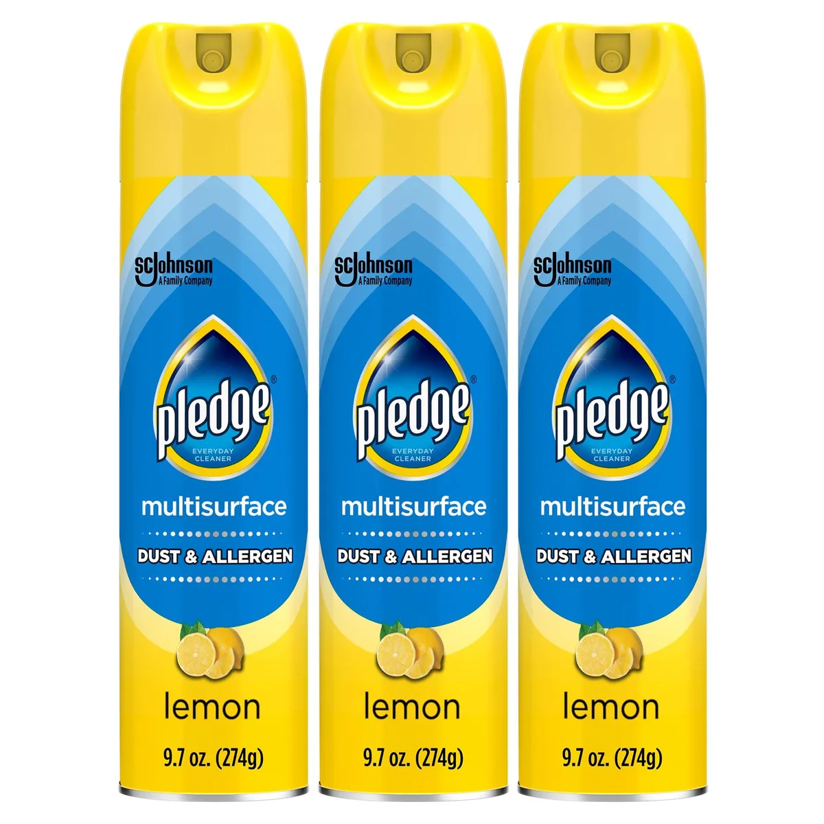  Pledge 304362 Multisurface Cleaner Aerosol Lemon 9.7oz Pack of 3 — product photo