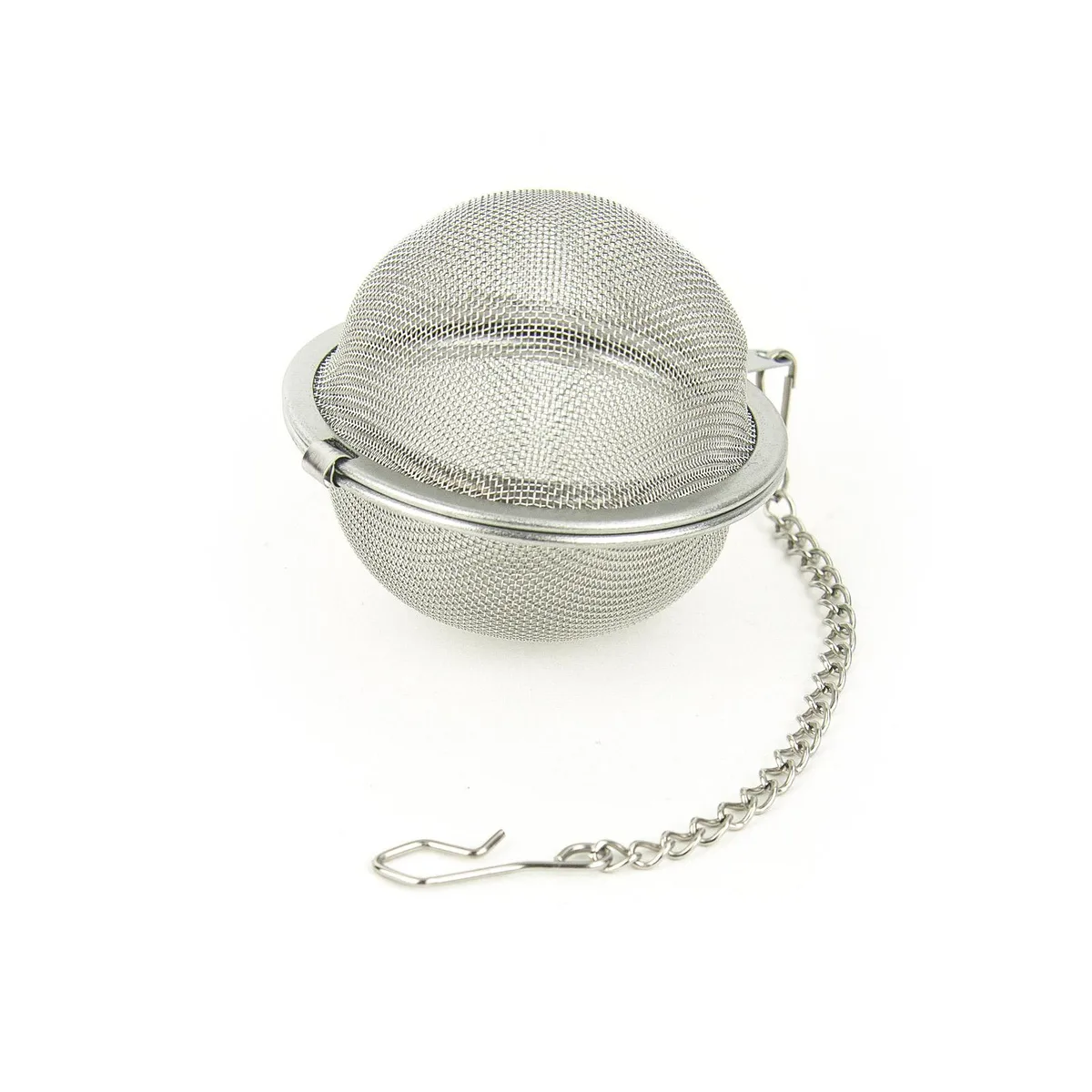 Stainless steel mesh tea ball, 2-inch sphere with hook