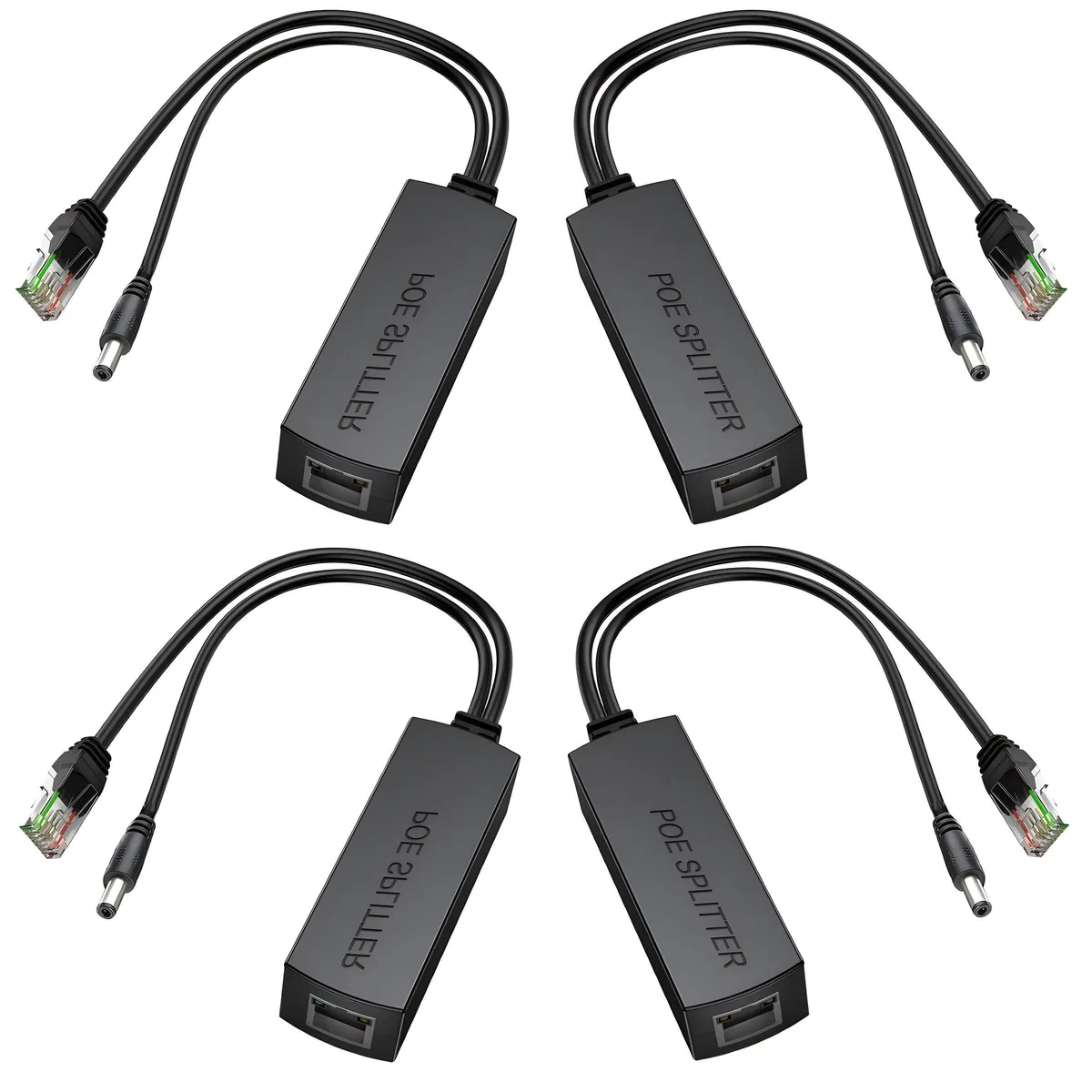  SGUESIKR PoE Splitter 12V 1.2A 4-Pack powerline networking — product photo
