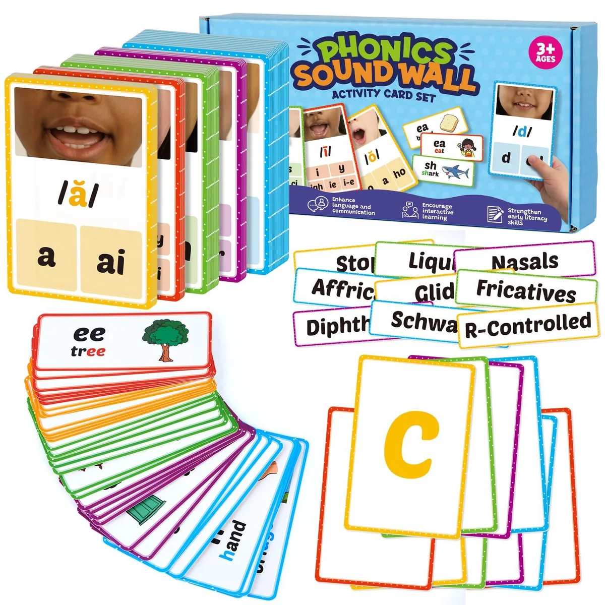  Edulok Phonics Sound Wall Set 241 Cards — product photo