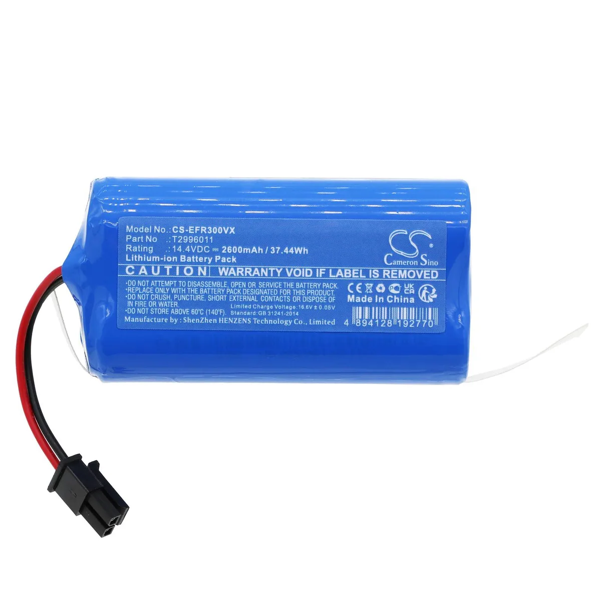  FYIOGXG Replacement Battery 14.4V 2600mAh for Eufy RoboVac LR30 Hybrid+ L35 Hybrid+ LR20 — product photo