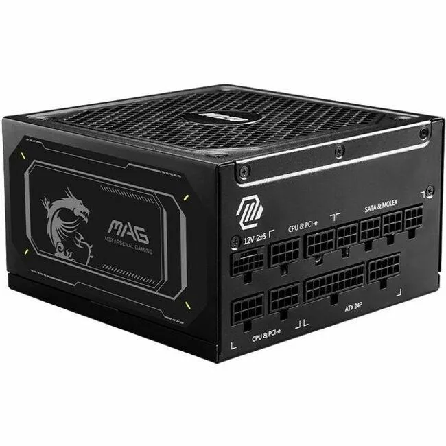 MSI MSI MAGA1000GLPCIE5II 1000W power supply — product photo