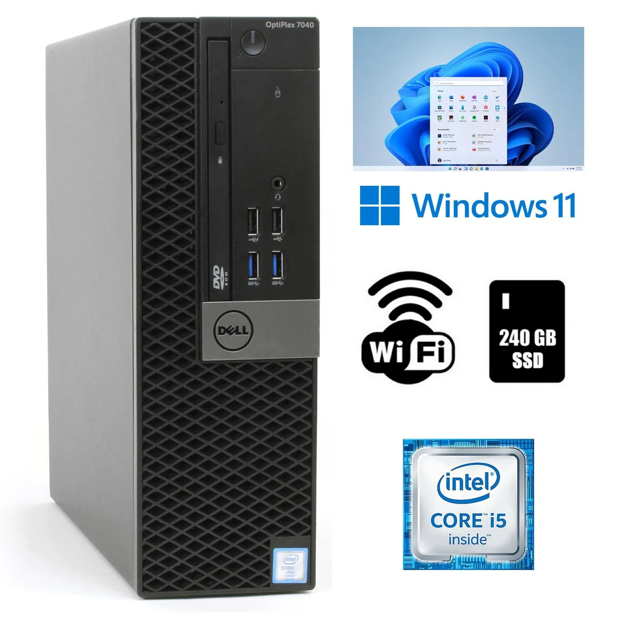 DELL DELL OptiPlex 7040 SFF i5-6500 3.2GHz 8GB DDR4 240GB SSD Windows 11 Pro — product photo