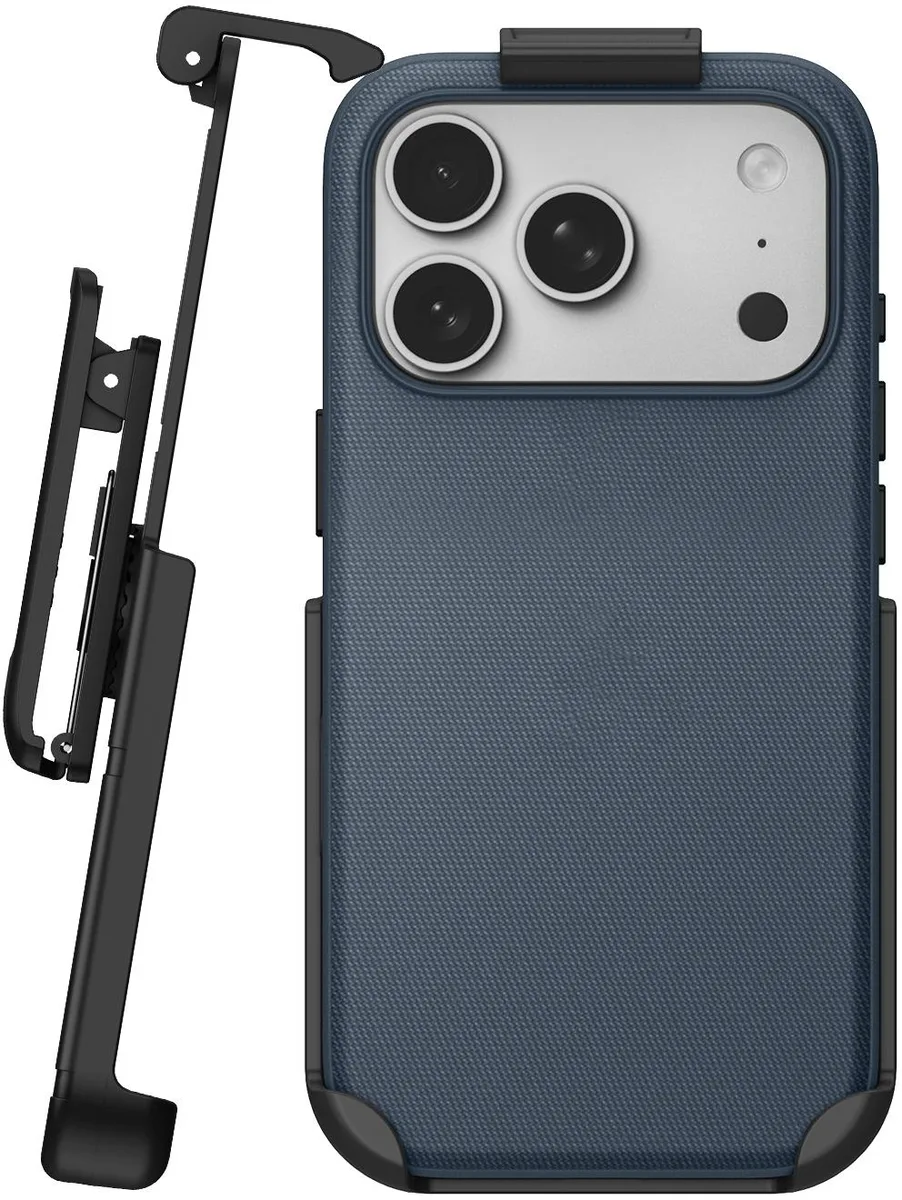 Nakedcellphone Nakedcellphone Woven Case &amp; Belt Clip for iPhone 17 Pro MagSafe Navy — product photo