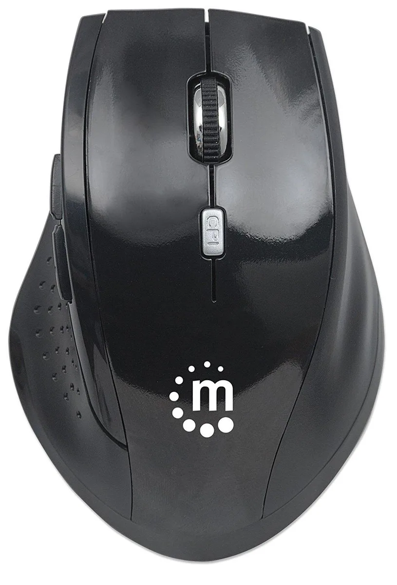MANHATTAN MANHATTAN 179386 Curve Wireless Optical Mouse Black 1600 dpi — product photo