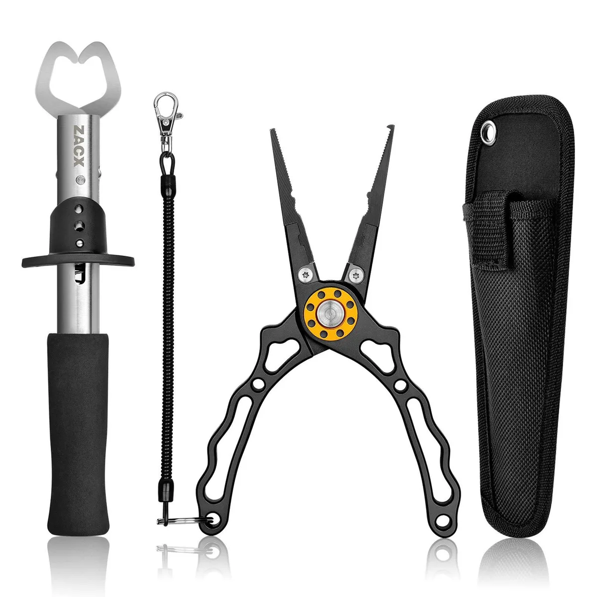Blue Klein Tools rivet nut setter kit, curved jaw pliers with multi-position handles, blue finish