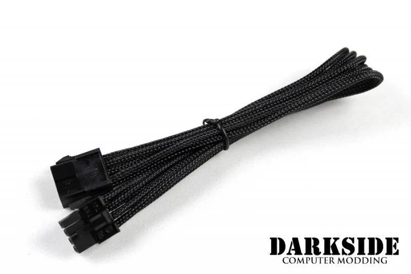 Darkside Computer Modding Darkside Computer Modding 8-Pin PCI-E 12" 30cm HSL Single Braid Extension Cable Jet Black — product photo