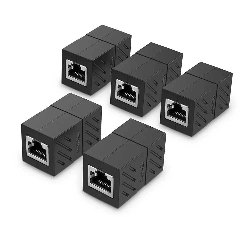 LUOM LUOM RJ45-5P Female-to-Female Network Connector 5-Pack Black — product photo