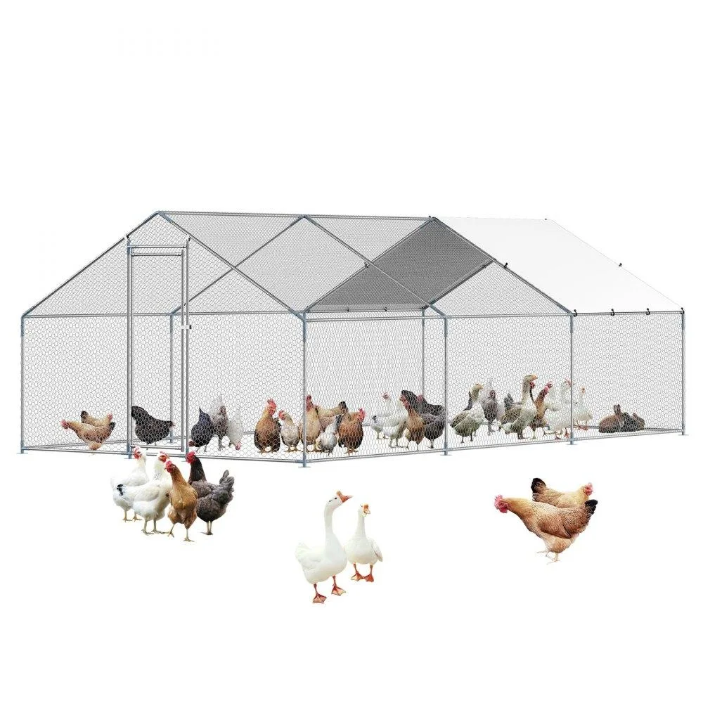 VEVOR VEVOR Metal Chicken Coop 9.8x19.6x6.5 ft Spire Roof — product photo