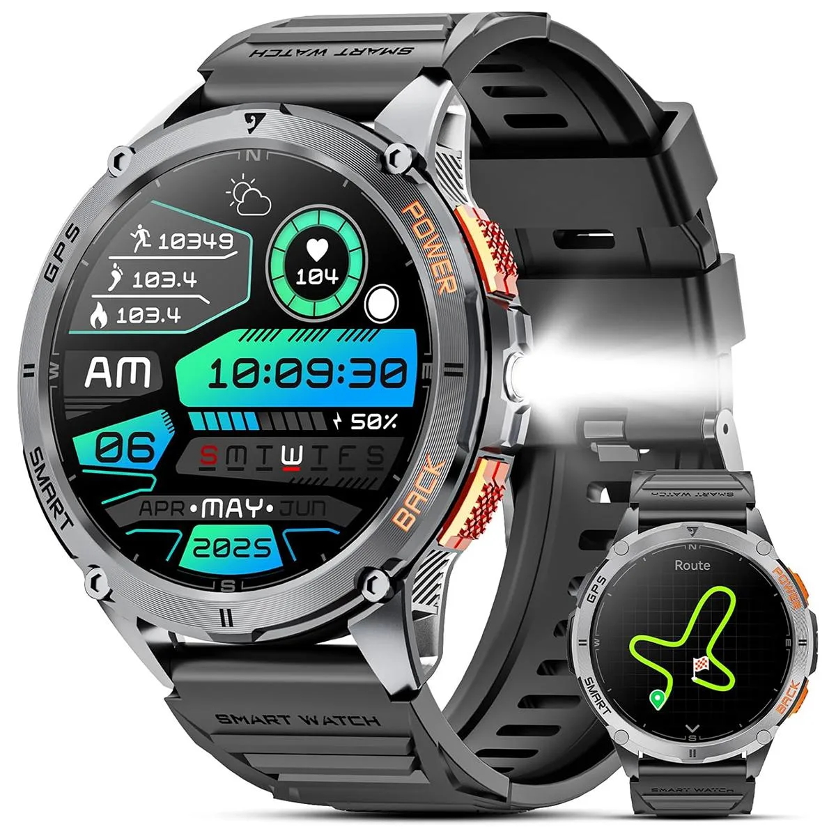 Hitoor Hitoor K67 Smart Watch Black 1.43" AMOLED GPS 170 Sports IP68 — product photo