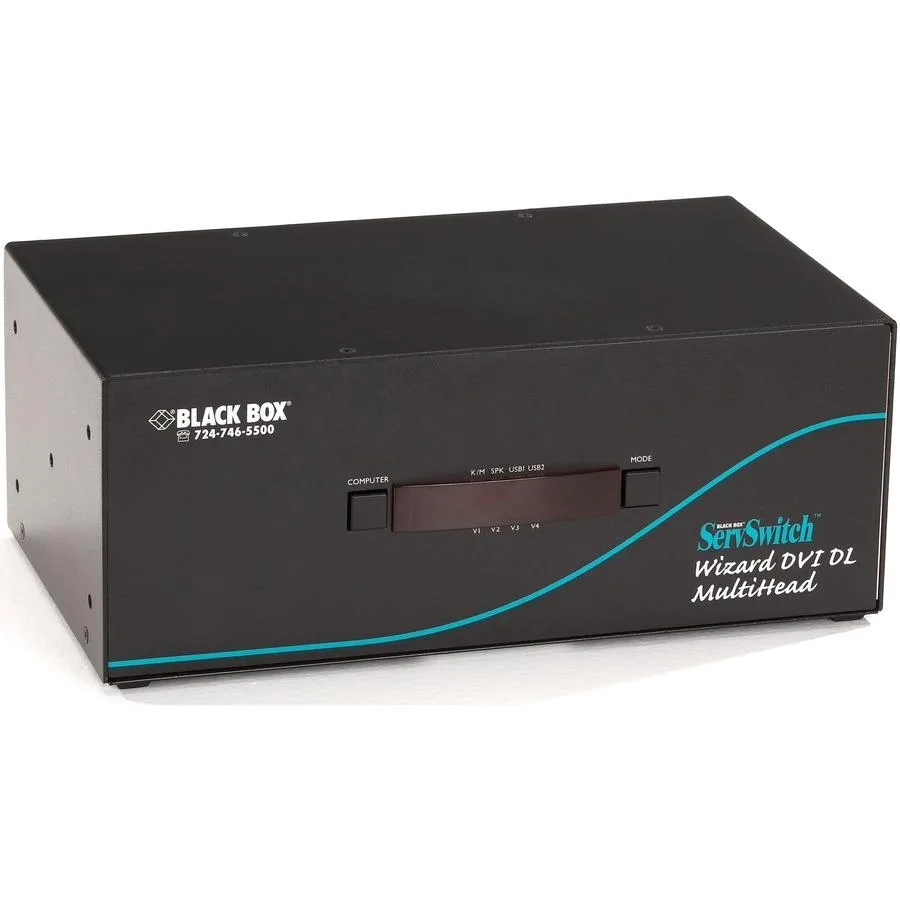 Black Box Corporation Black Box Corporation Wizard KVM Switch Dual-Link DVI Tri-Head USB True Emulation KV2304A — product photo