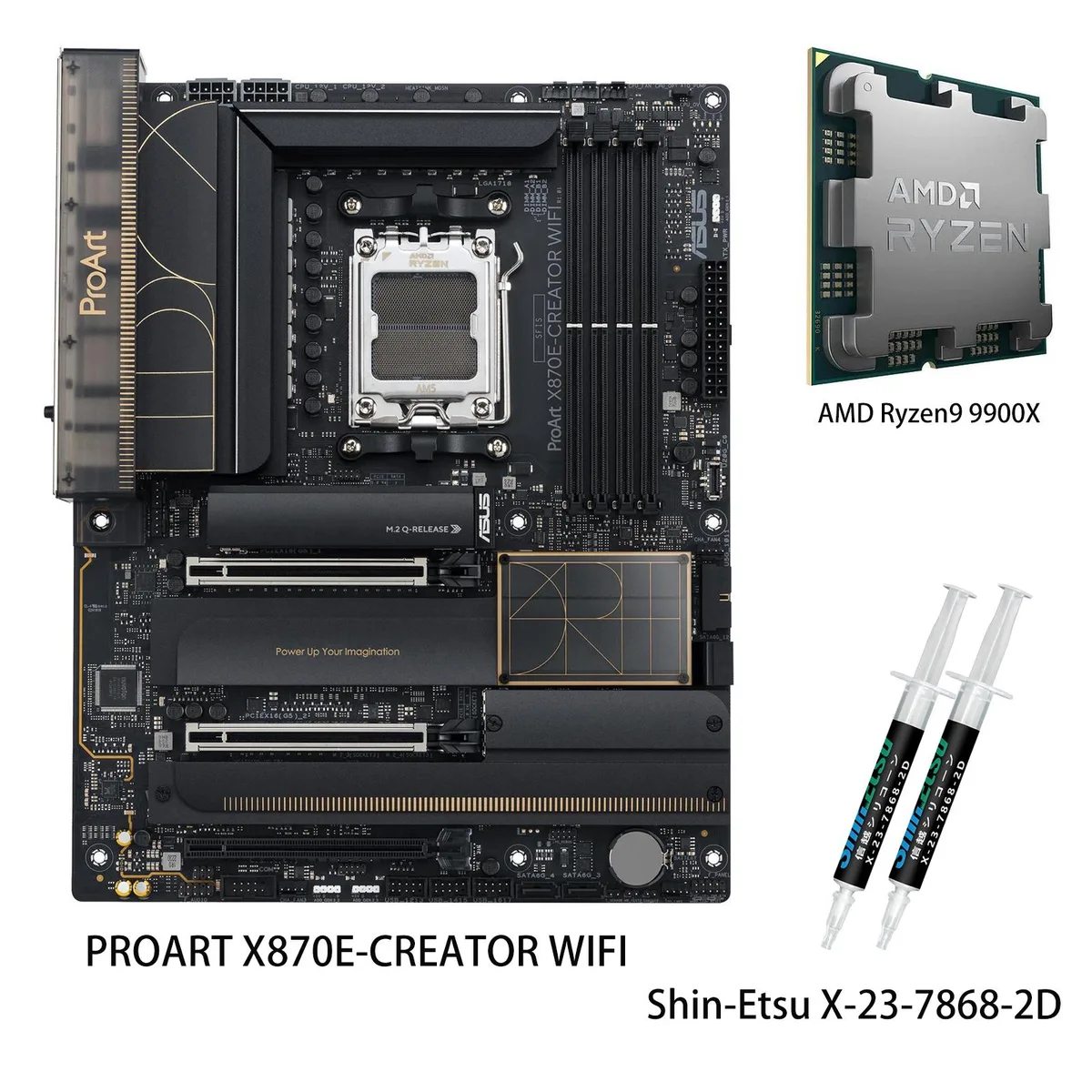 ASUS ASUS ProArt X870E-CREATOR WIFI AMD Motherboard with Ryzen 9 9900X CPU — product photo