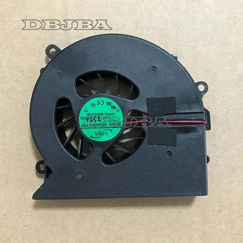 Small black plastic laptop CPU cooling fan with wire connector