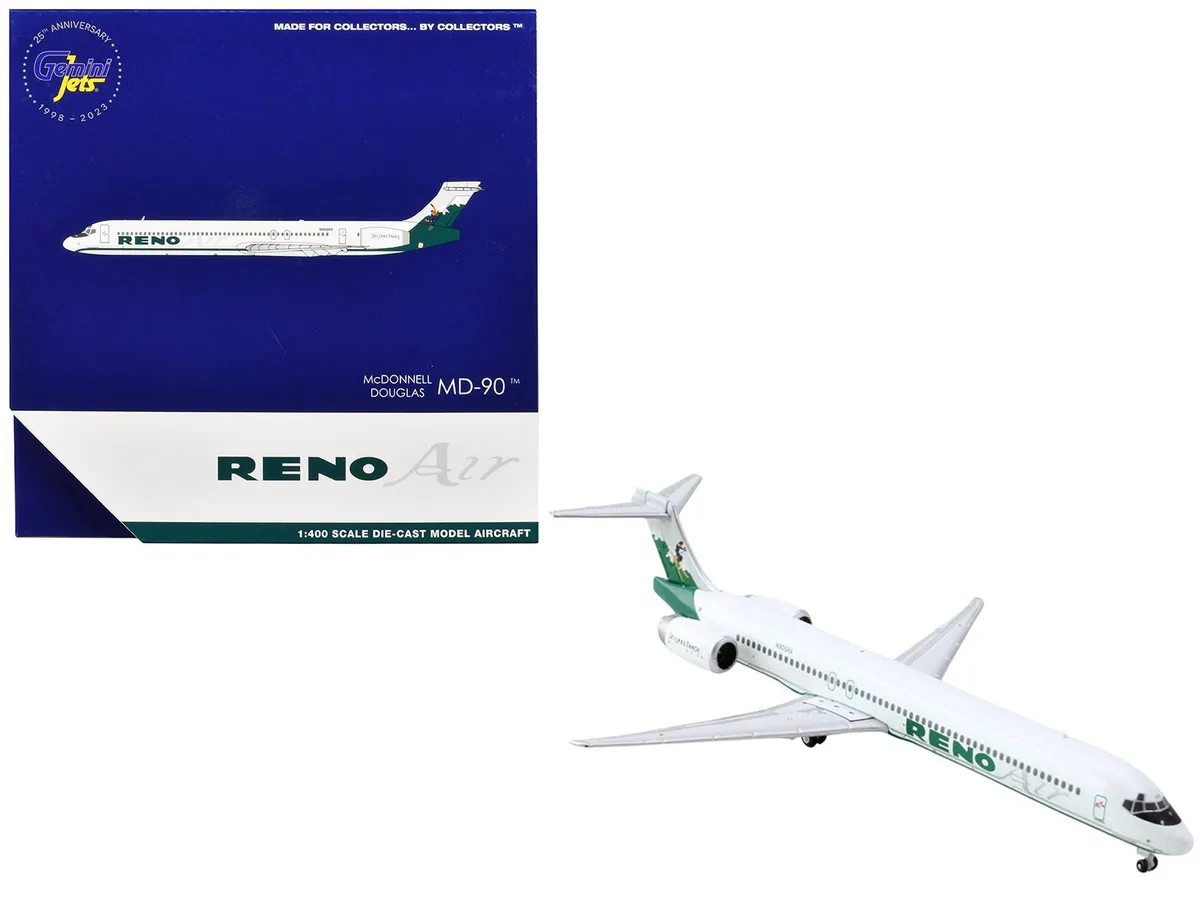 GeminiJets GeminiJets McDonnell Douglas MD-90 Reno Air N905RA 1/400 Diecast Hobby Collectible — product photo