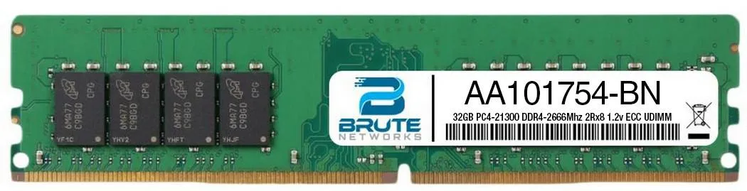 Brute Networks Brute Networks 32GB DDR4-2666 ECC UDIMM 2Rx8 1.2V Dell AA101754 — product photo