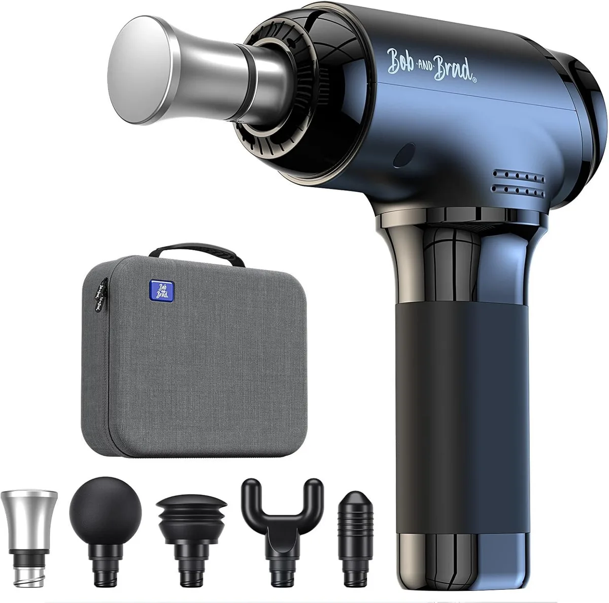 BOB BOB T2 Max Massage Gun Metal Head Black 3200 RPM 10mm 45lbs — product photo