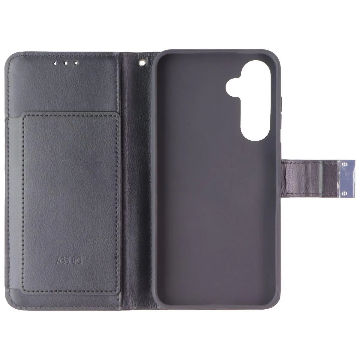 SYB SYB Folio Case Samsung Galaxy A35 5G Black Leather — product photo