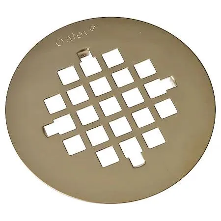 OATEY OATEY 42137 Shower Strainer Polished Bronze Stainless Steel 4-1/4in — product photo