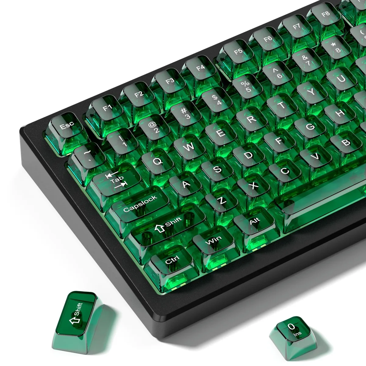 Womier Womier Dark Green Clear Keycap Set 115 keys MDA Profile MX Switches 60 65 75 96 100% — product photo